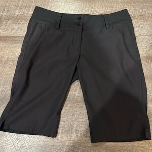 adidas Women's Black Bermuda gold shorts